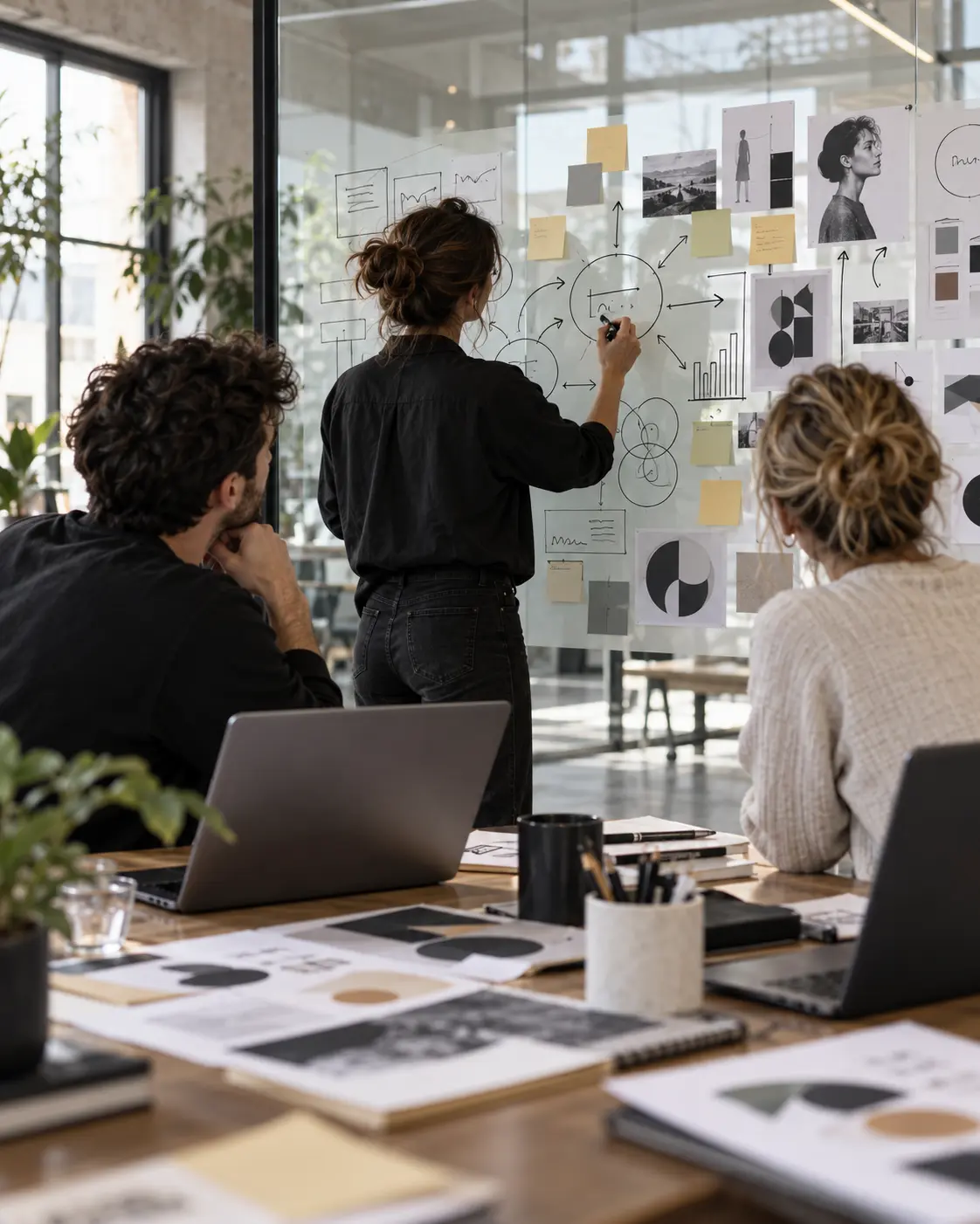 Brand strategy workshop – marketing team planning brand positioning at 7stein